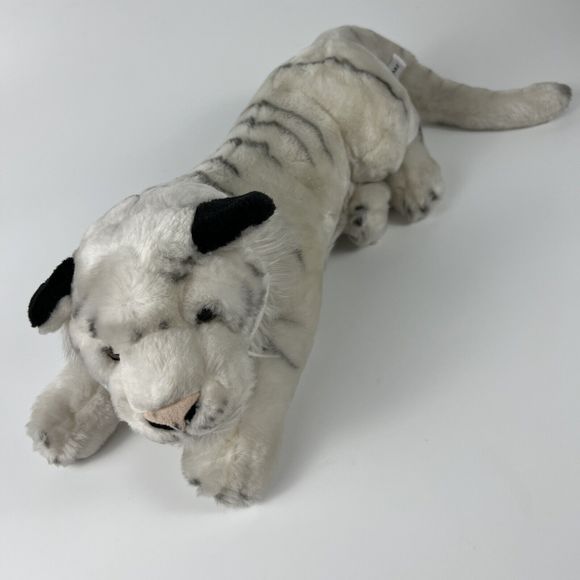 FAO Schwartz 2004 Realistic White Asian Tiger Pink Eyes Stuffed Animal 17” Rare* - Picture 14 of 16